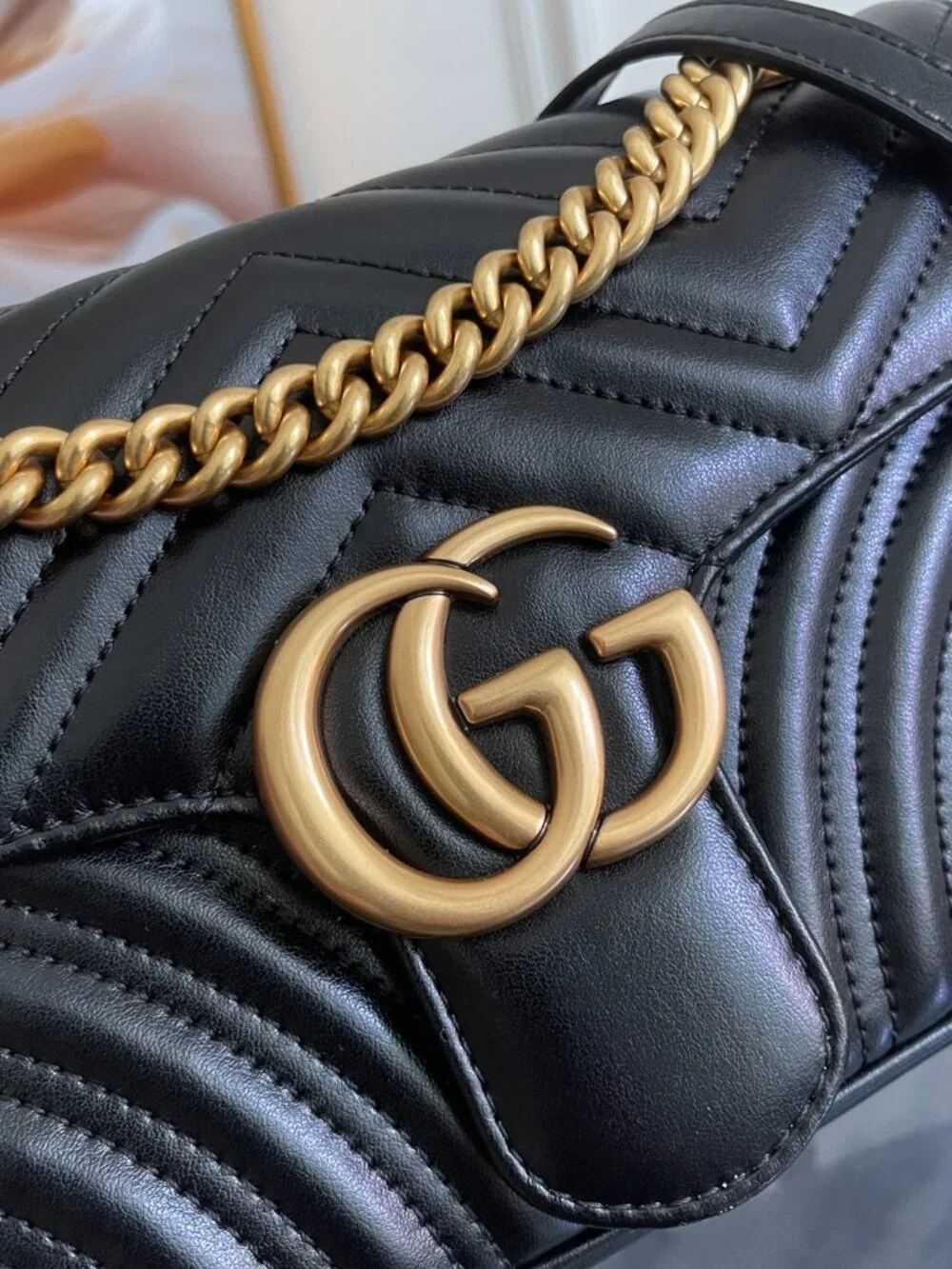 Gucci GG Marmont Small Shoulder Bag Black